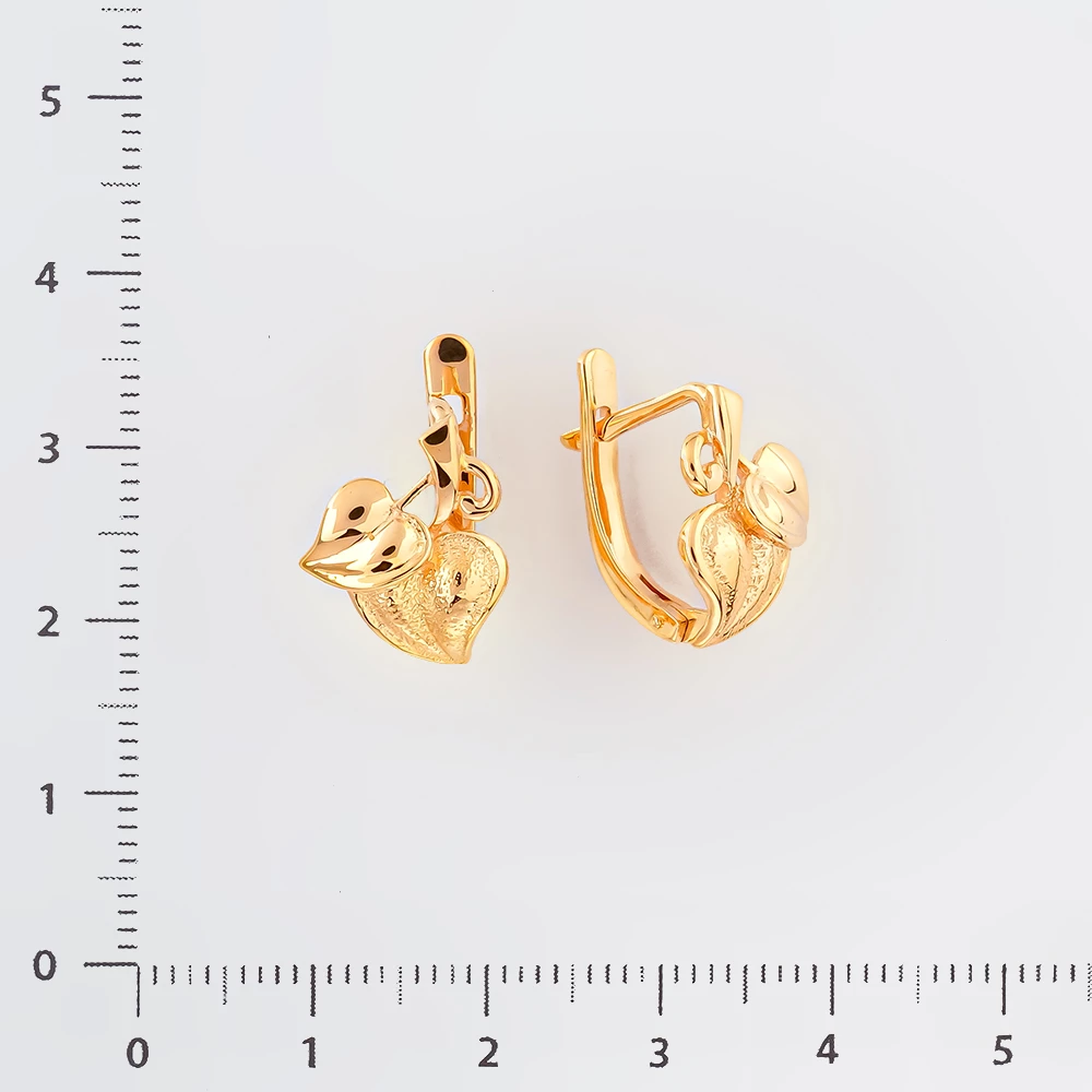Серьги из красного золота 583 пробы