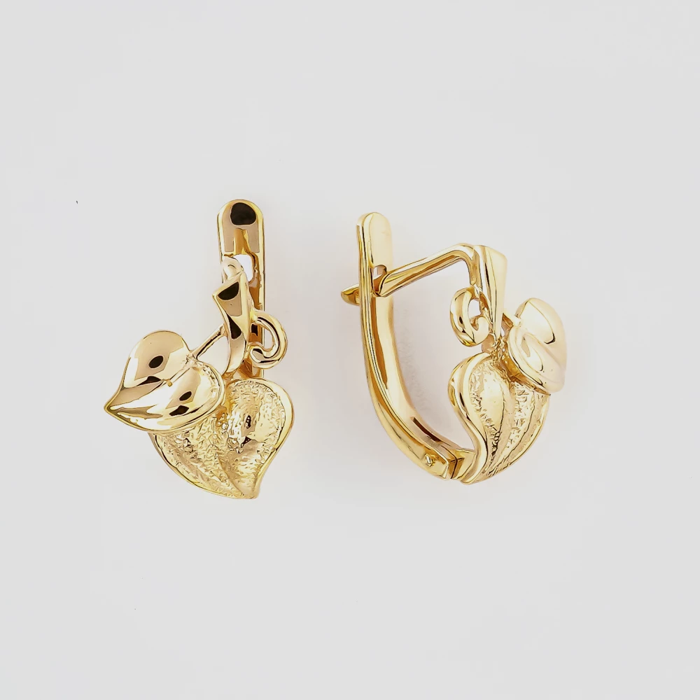 Серьги из красного золота 583 пробы