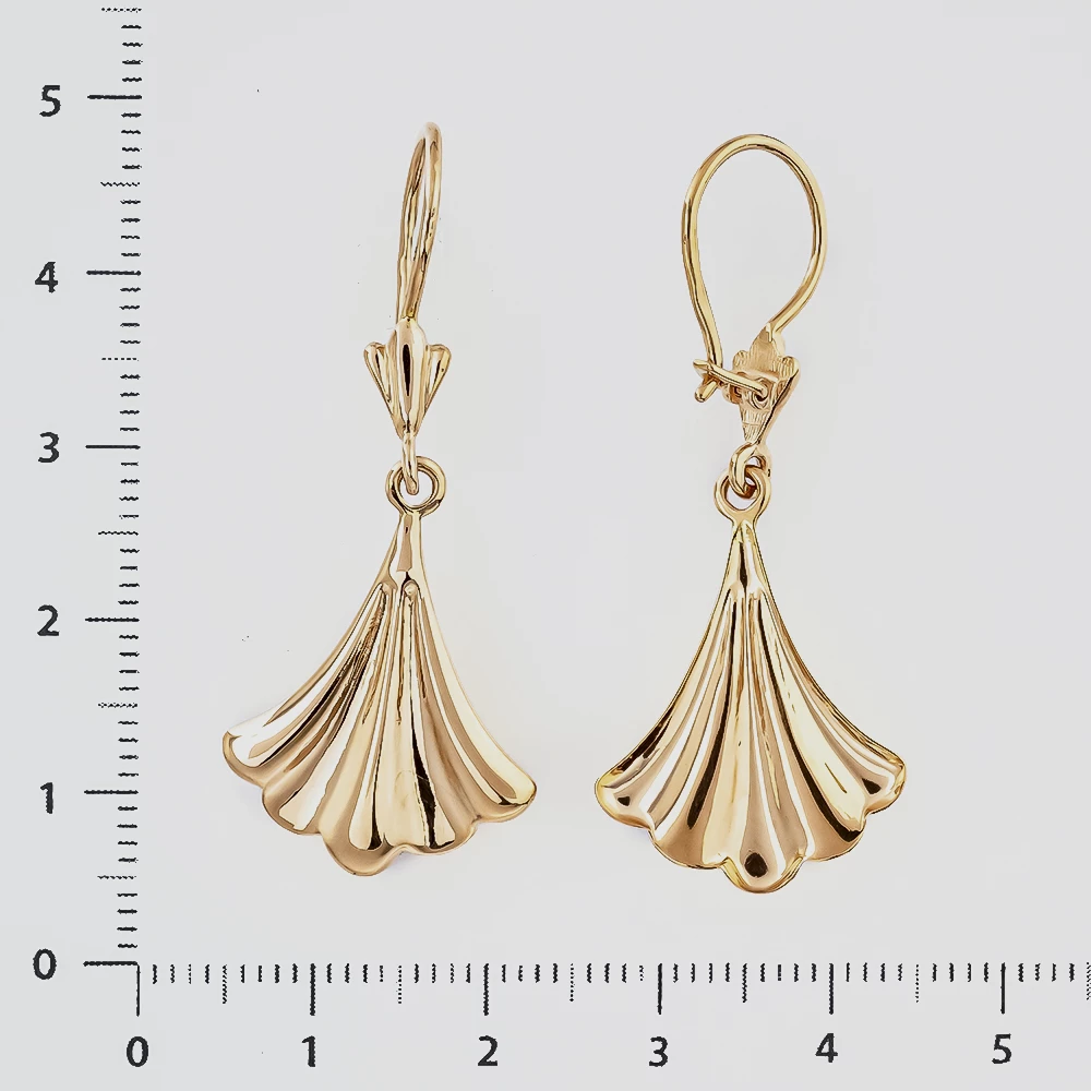 Серьги из красного золота 585 пробы