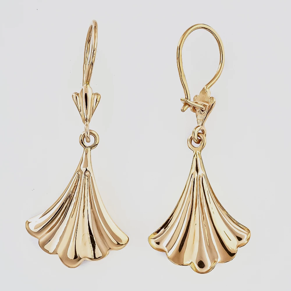 Серьги из красного золота 585 пробы