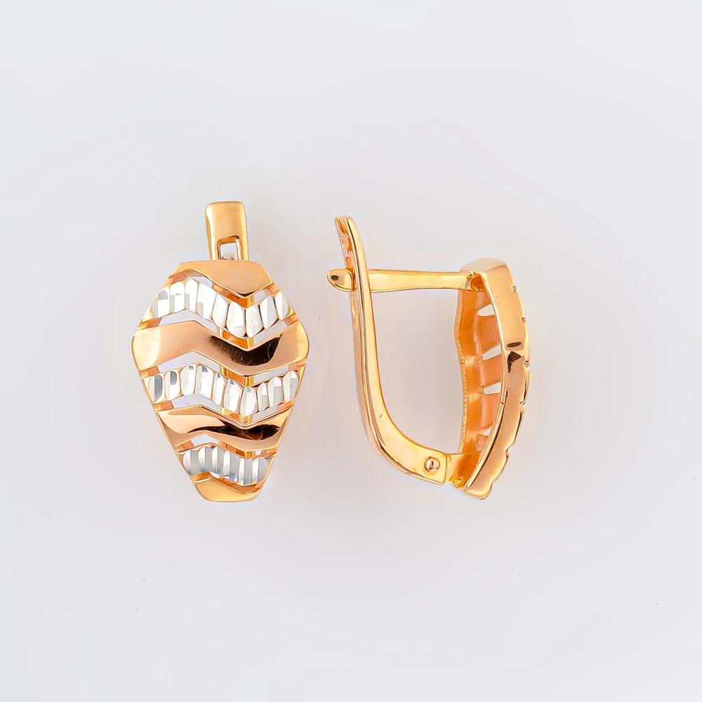 Серьги из красного золота 585 пробы