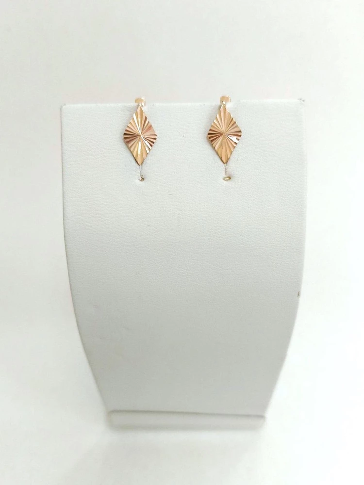 Серьги из красного золота 585 пробы