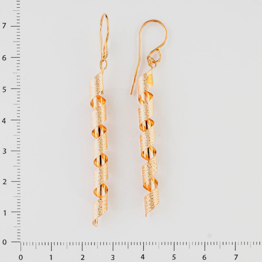 Серьги из красного золота 585 пробы