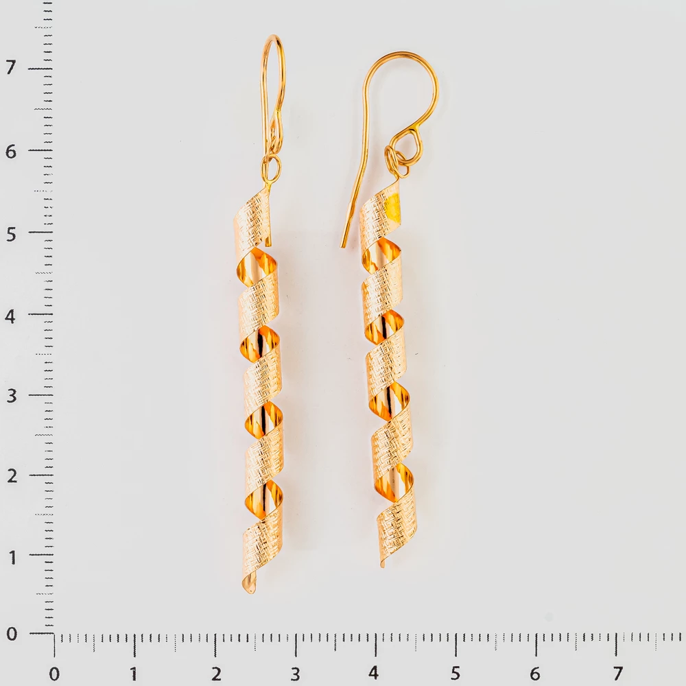 Серьги из красного золота 585 пробы