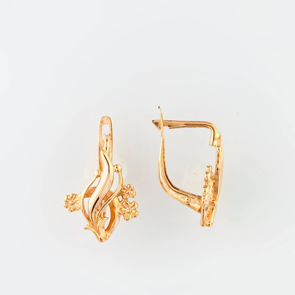 Серьги из красного золота 585 пробы