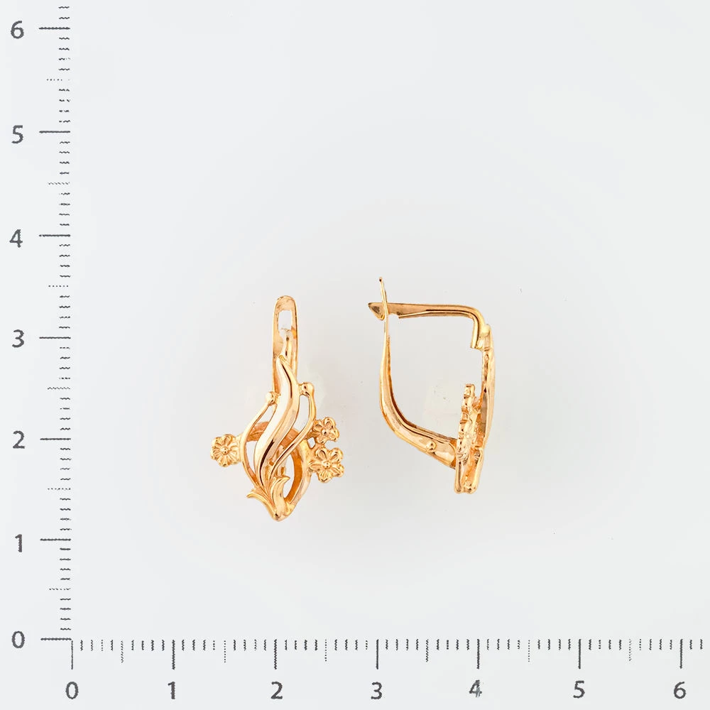 Серьги из красного золота 585 пробы