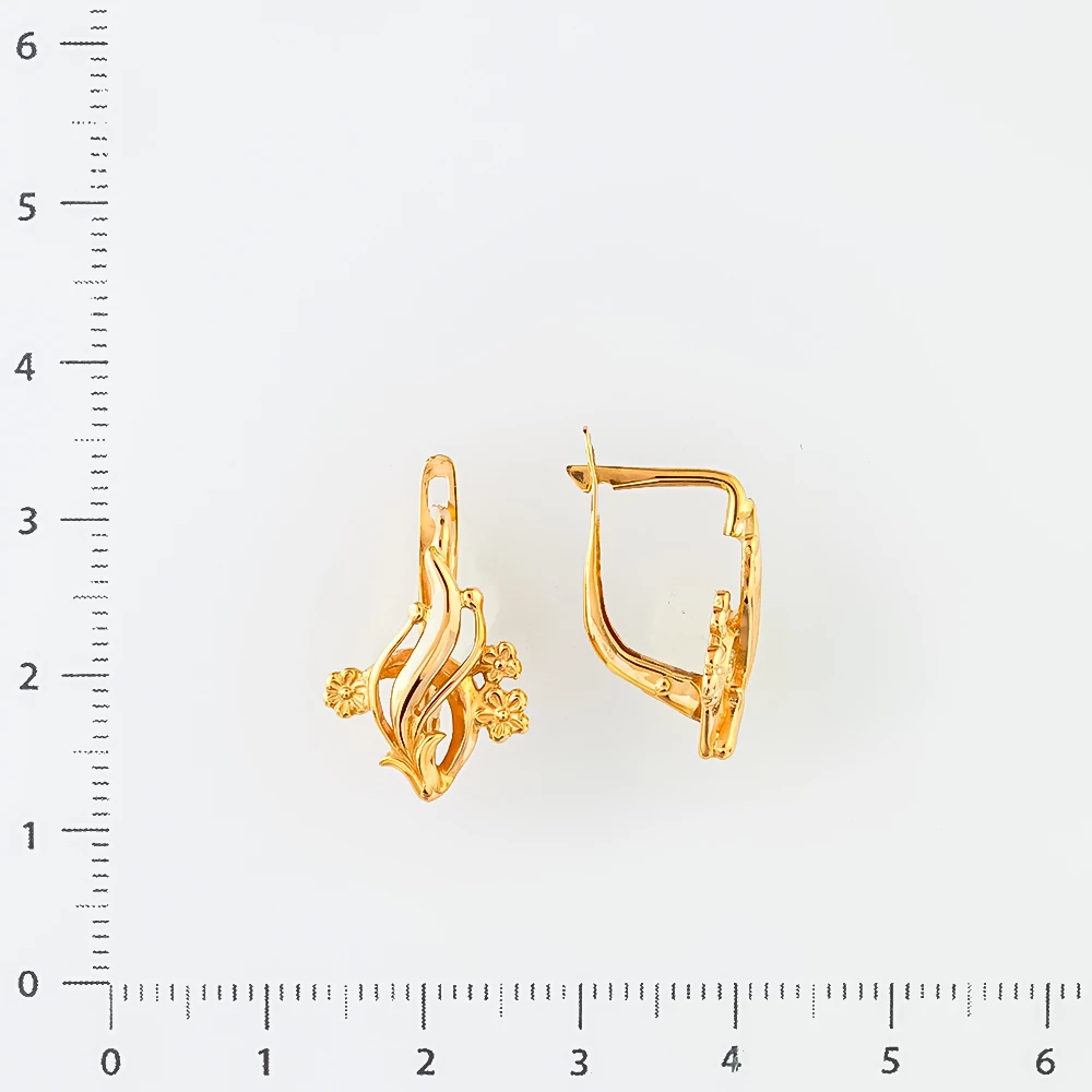 Серьги из красного золота 585 пробы