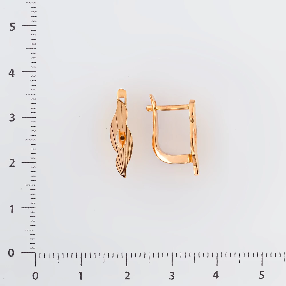 Серьги из красного золота 585 пробы
