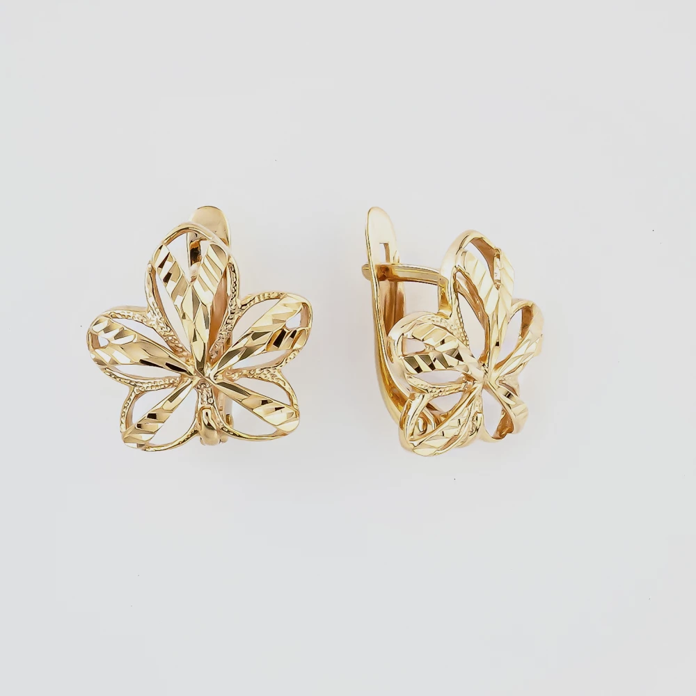 Серьги из красного золота 585 пробы