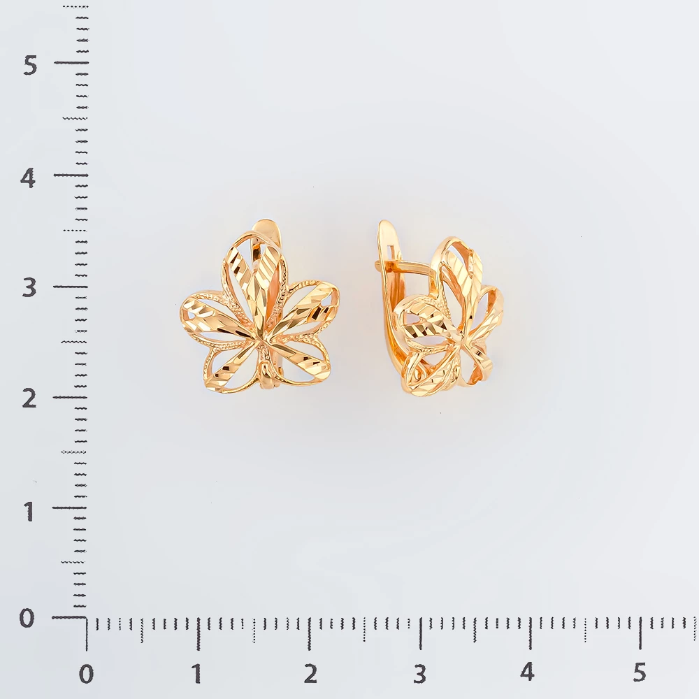 Серьги из красного золота 585 пробы