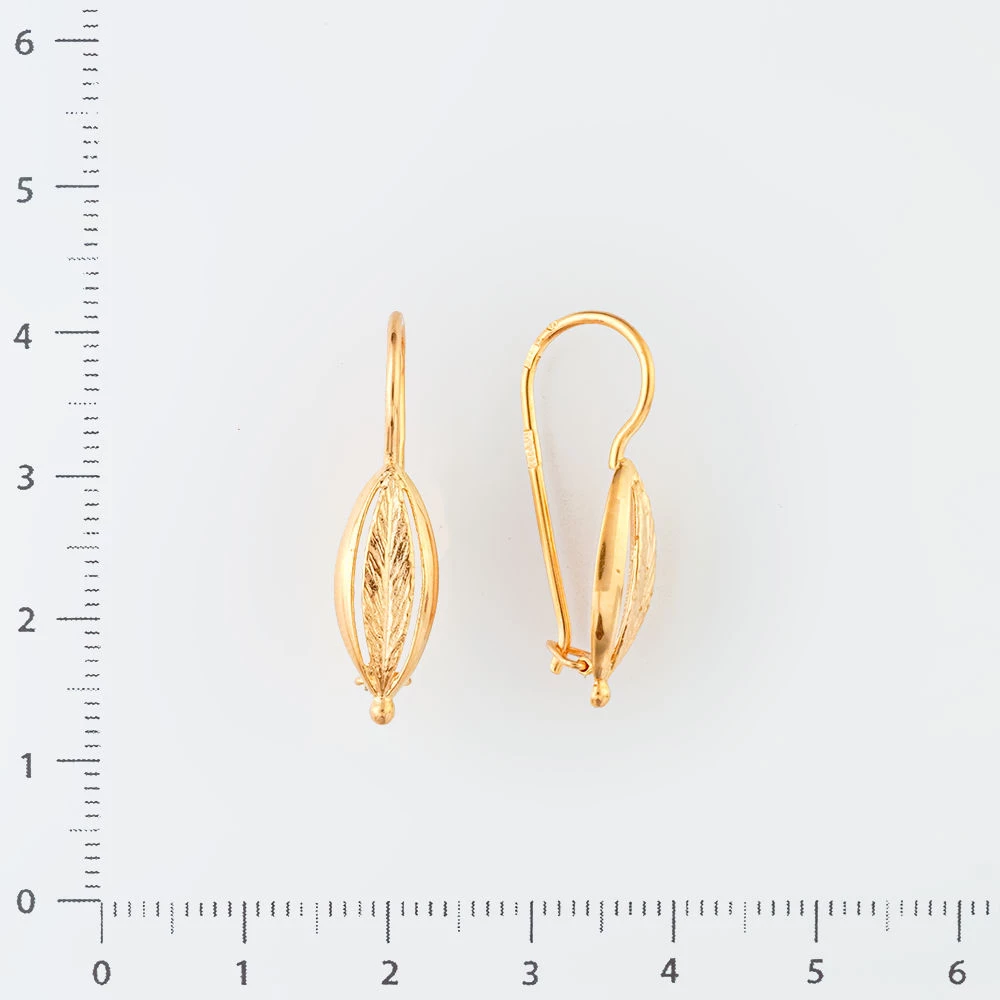 Серьги из красного золота 583 пробы