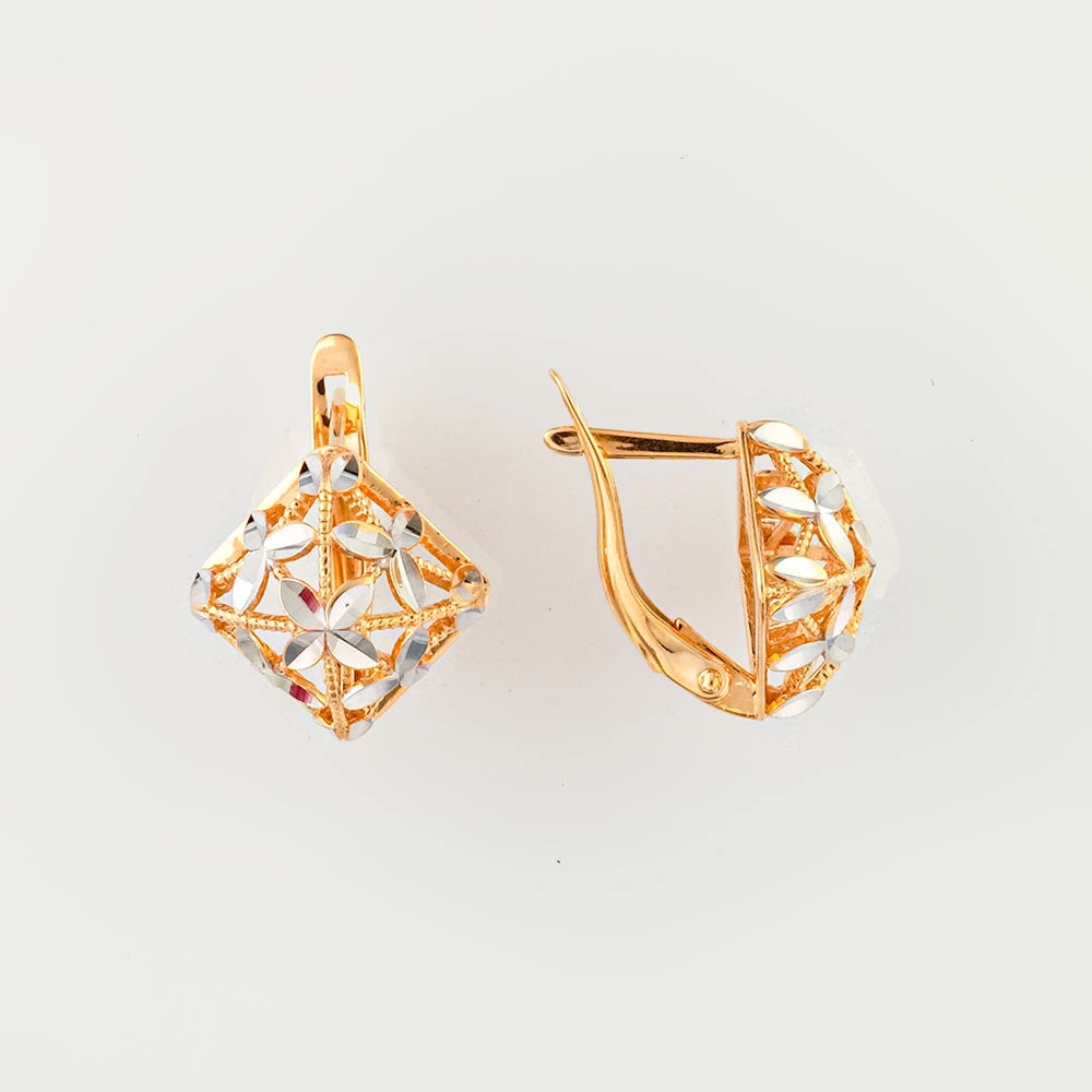 Серьги из красного золота 585 пробы