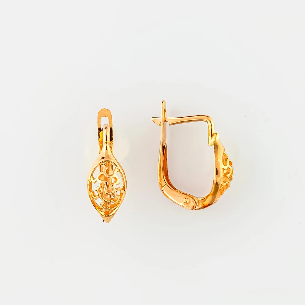 Серьги из красного золота 585 пробы