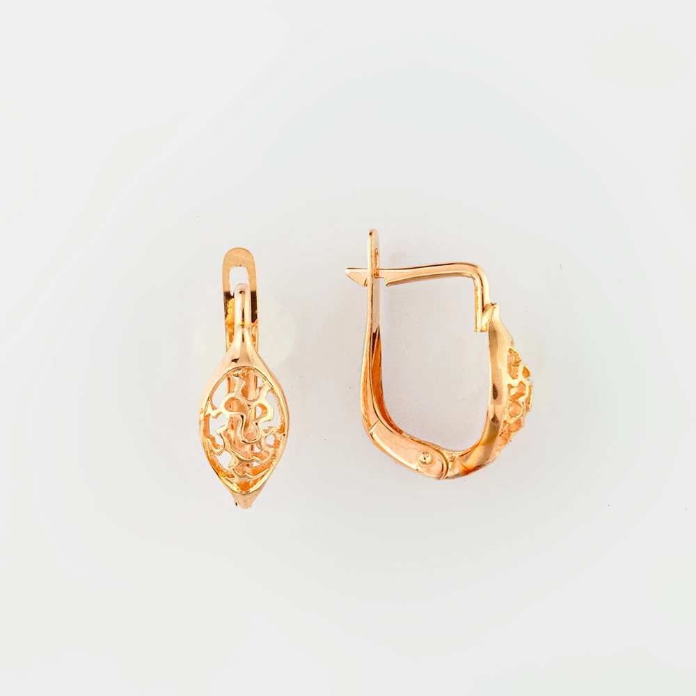 Серьги из красного золота 585 пробы