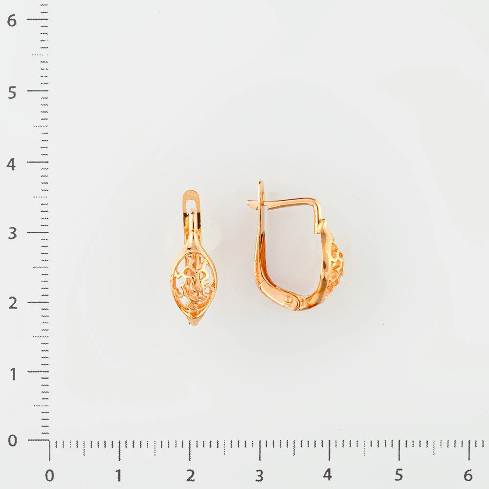 Серьги из красного золота 585 пробы