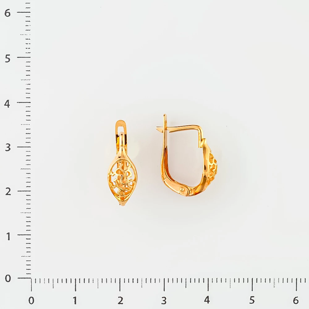Серьги из красного золота 585 пробы