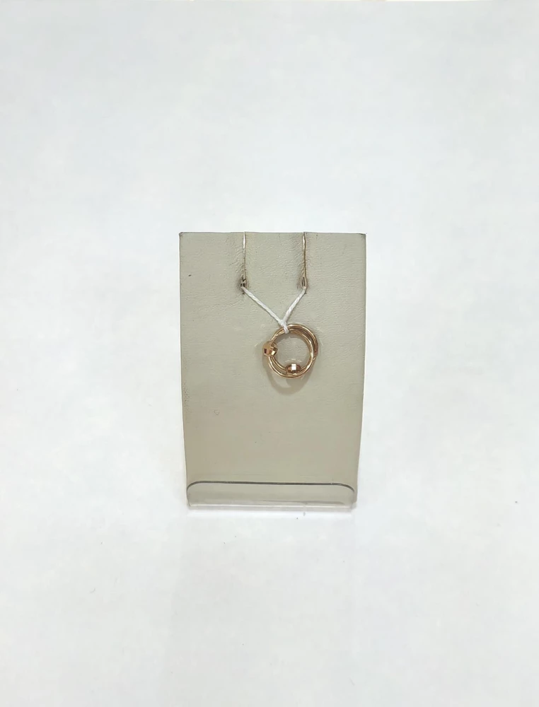 Серьги конго из красного золота 585 пробы