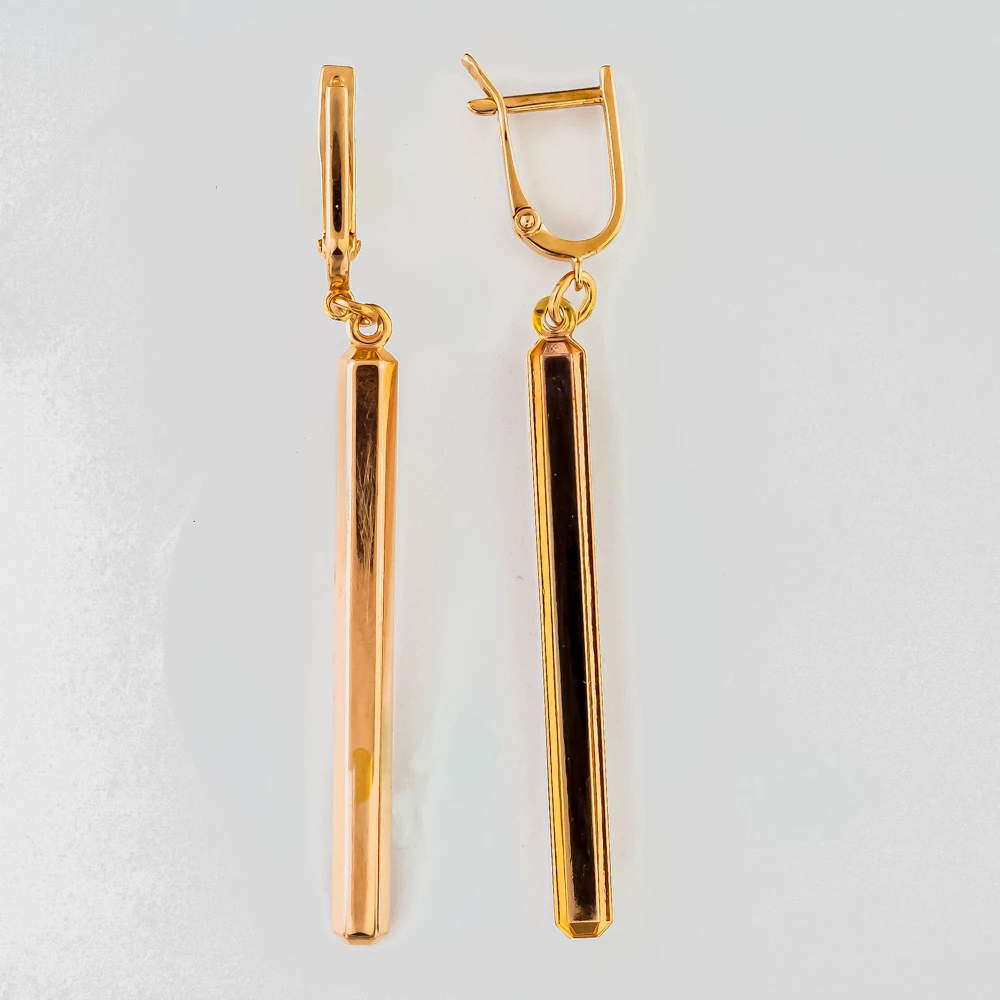 Серьги из красного золота 585 пробы