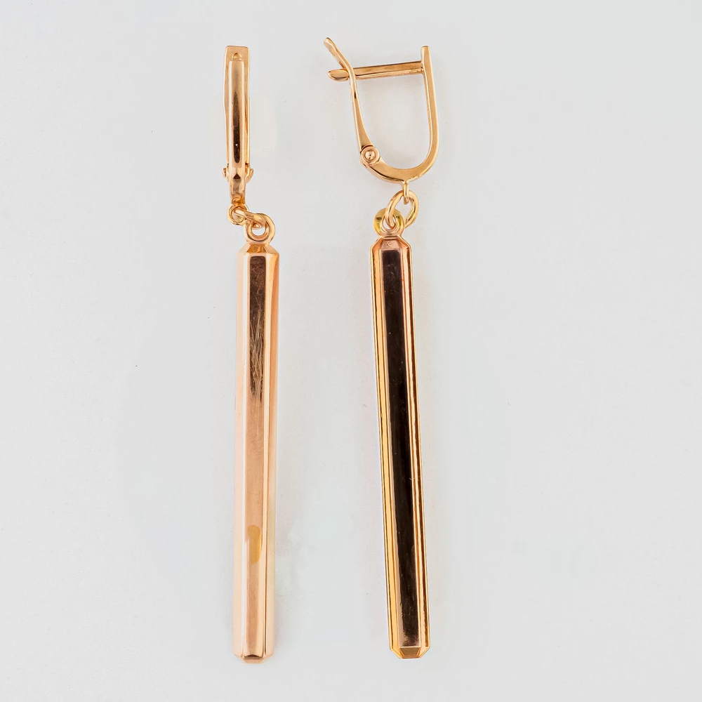 Серьги из красного золота 585 пробы