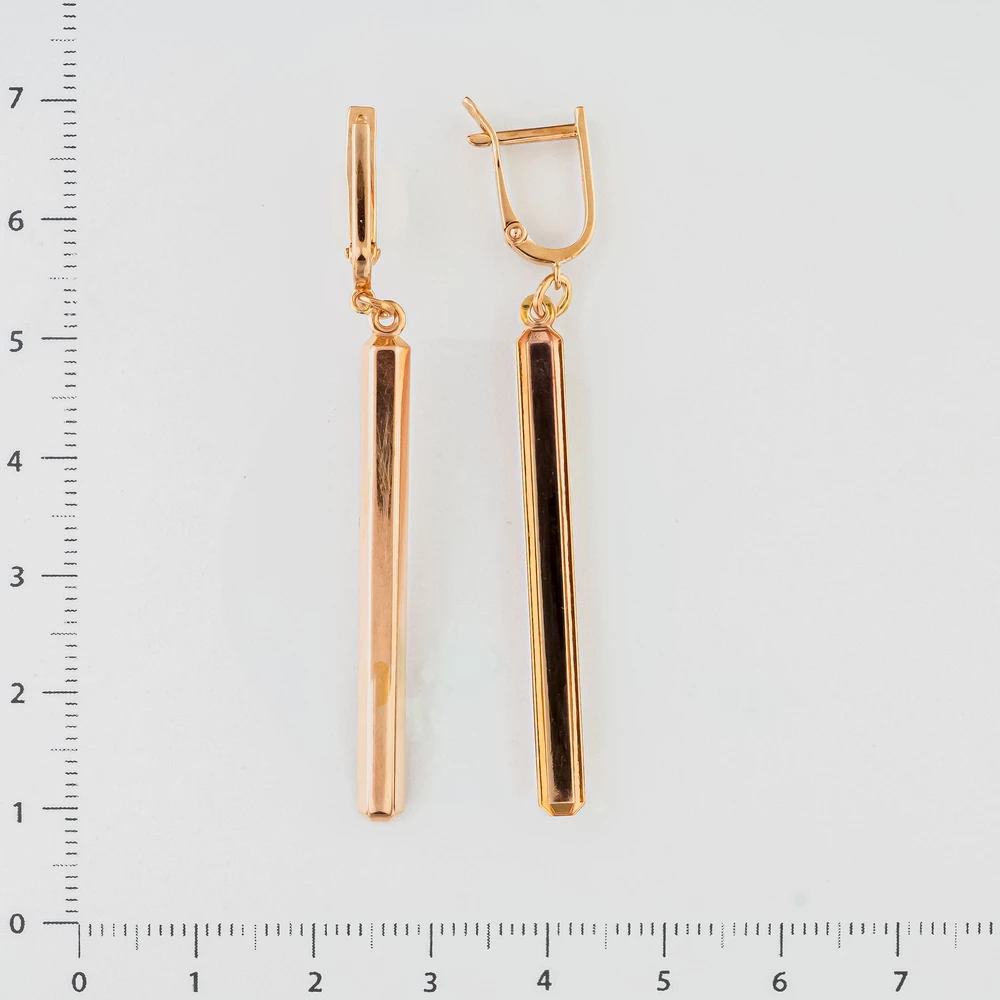 Серьги из красного золота 585 пробы
