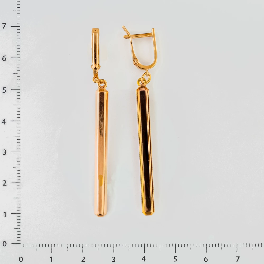 Серьги из красного золота 585 пробы