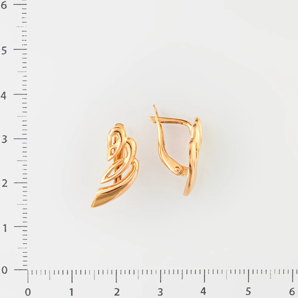 Серьги из красного золота 585 пробы