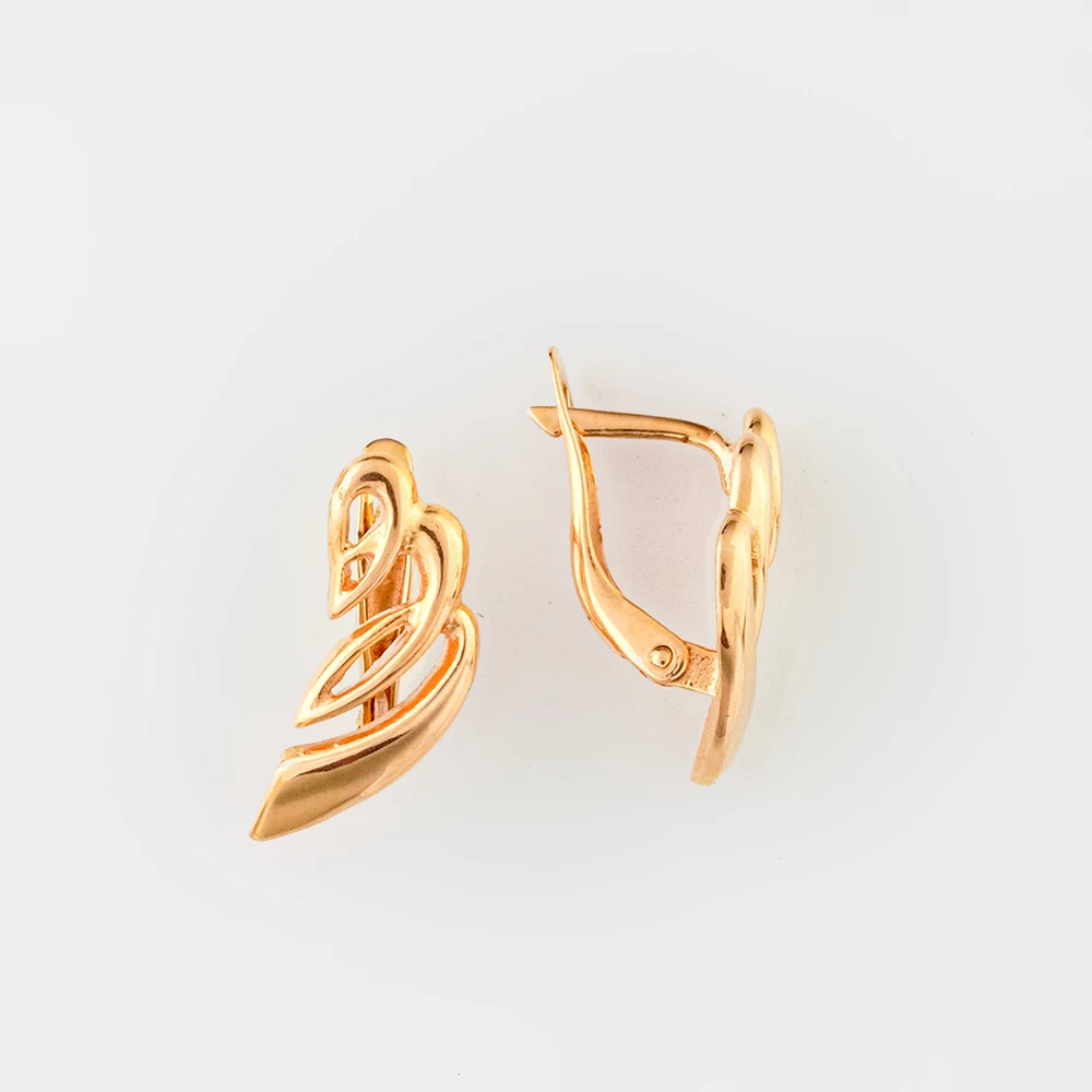 Серьги из красного золота 585 пробы