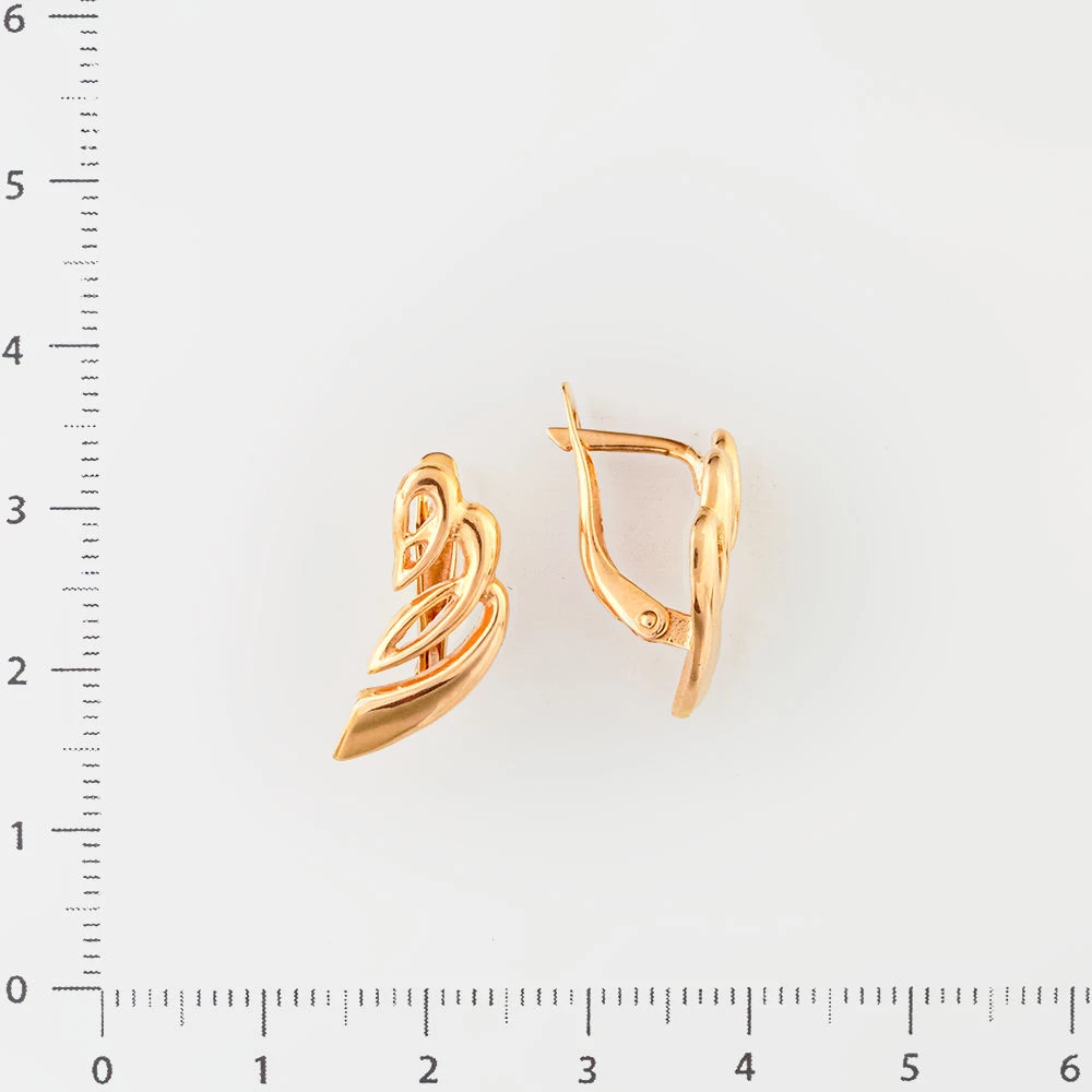 Серьги из красного золота 585 пробы