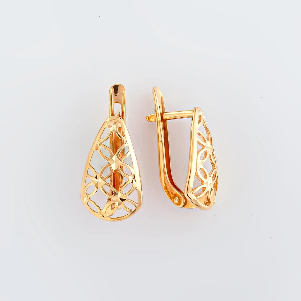 Серьги из красного золота 585 пробы