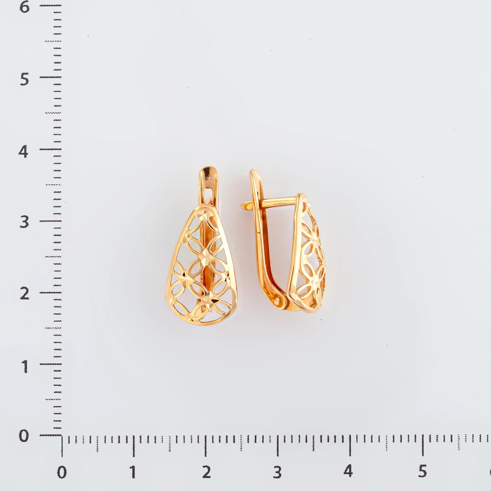 Серьги из красного золота 585 пробы