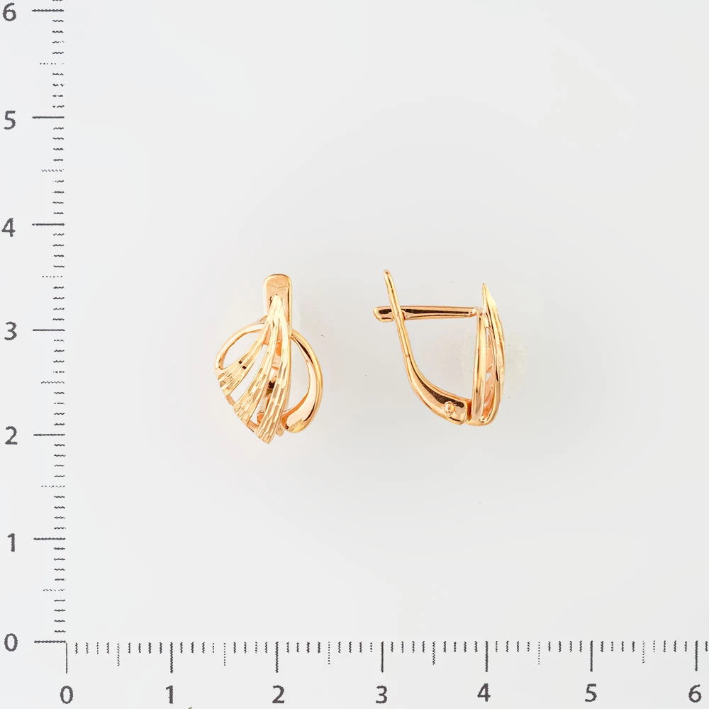 Серьги из красного золота 585 пробы