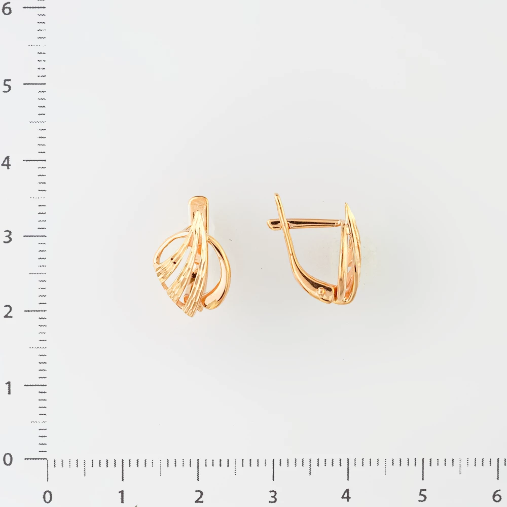 Серьги из красного золота 585 пробы