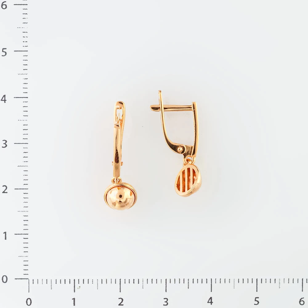 Серьги из красного золота 585 пробы