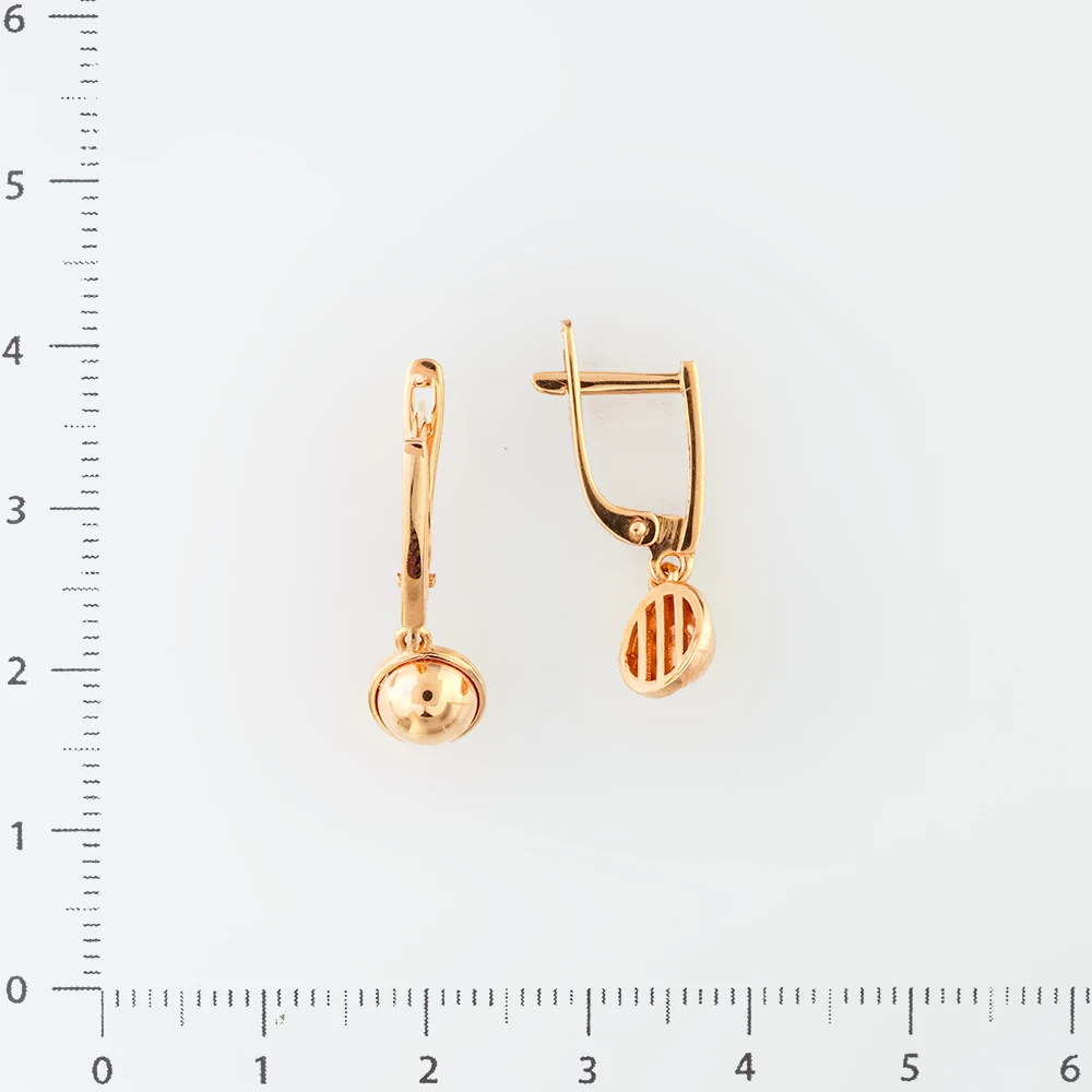 Серьги из красного золота 585 пробы