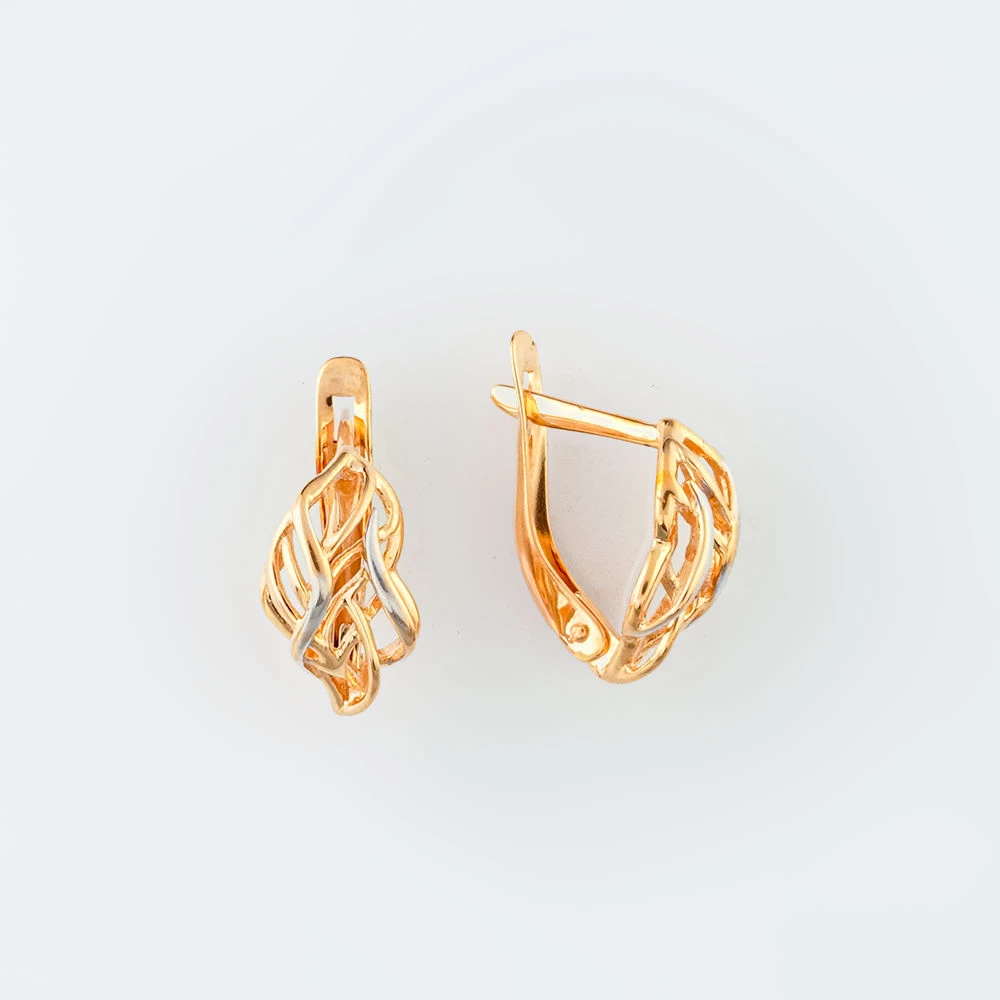 Серьги из красного золота 585 пробы