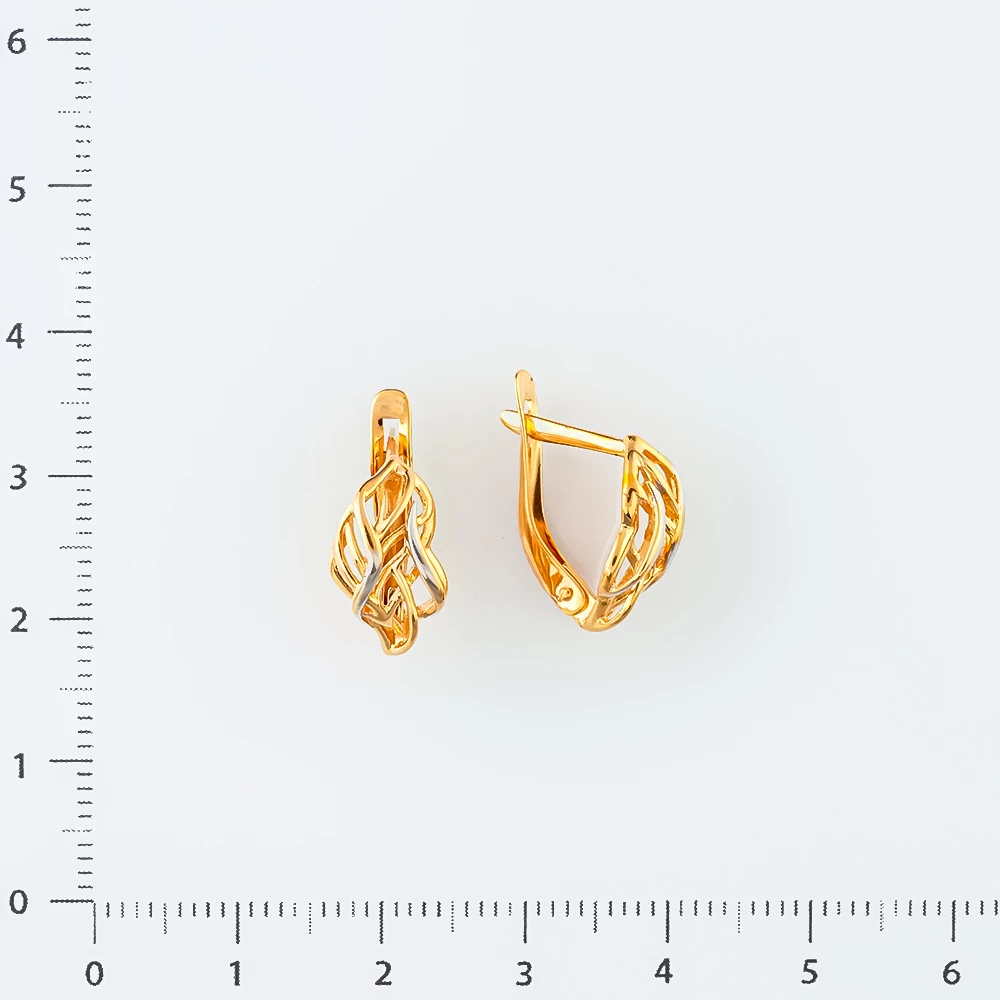 Серьги из красного золота 585 пробы