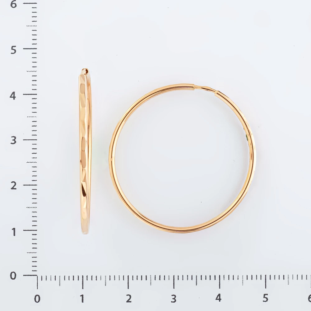 Серьги конго из красного золота 585 пробы