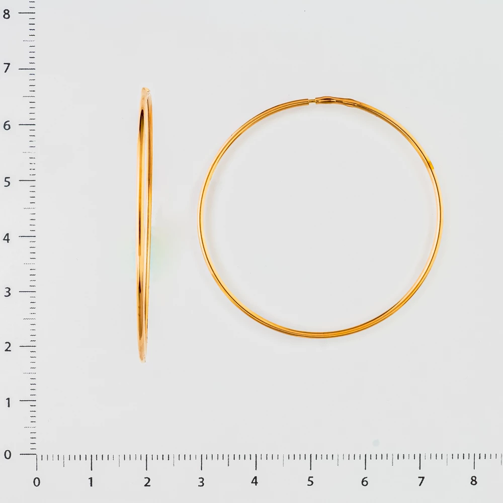 Серьги конго из красного золота 585 пробы