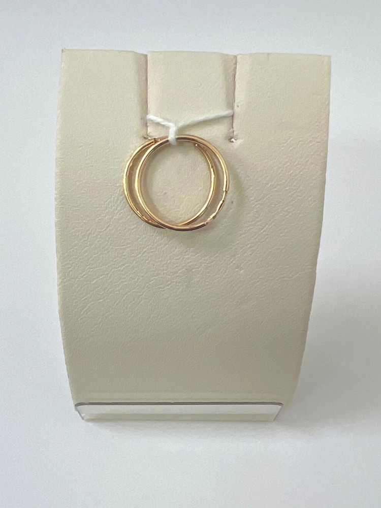 Серьги конго из красного золота 585 пробы