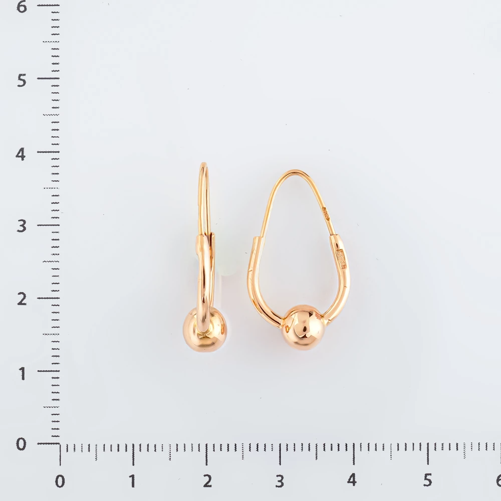 Серьги из красного золота 583 пробы