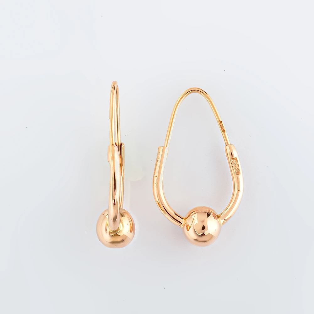 Серьги из красного золота 583 пробы