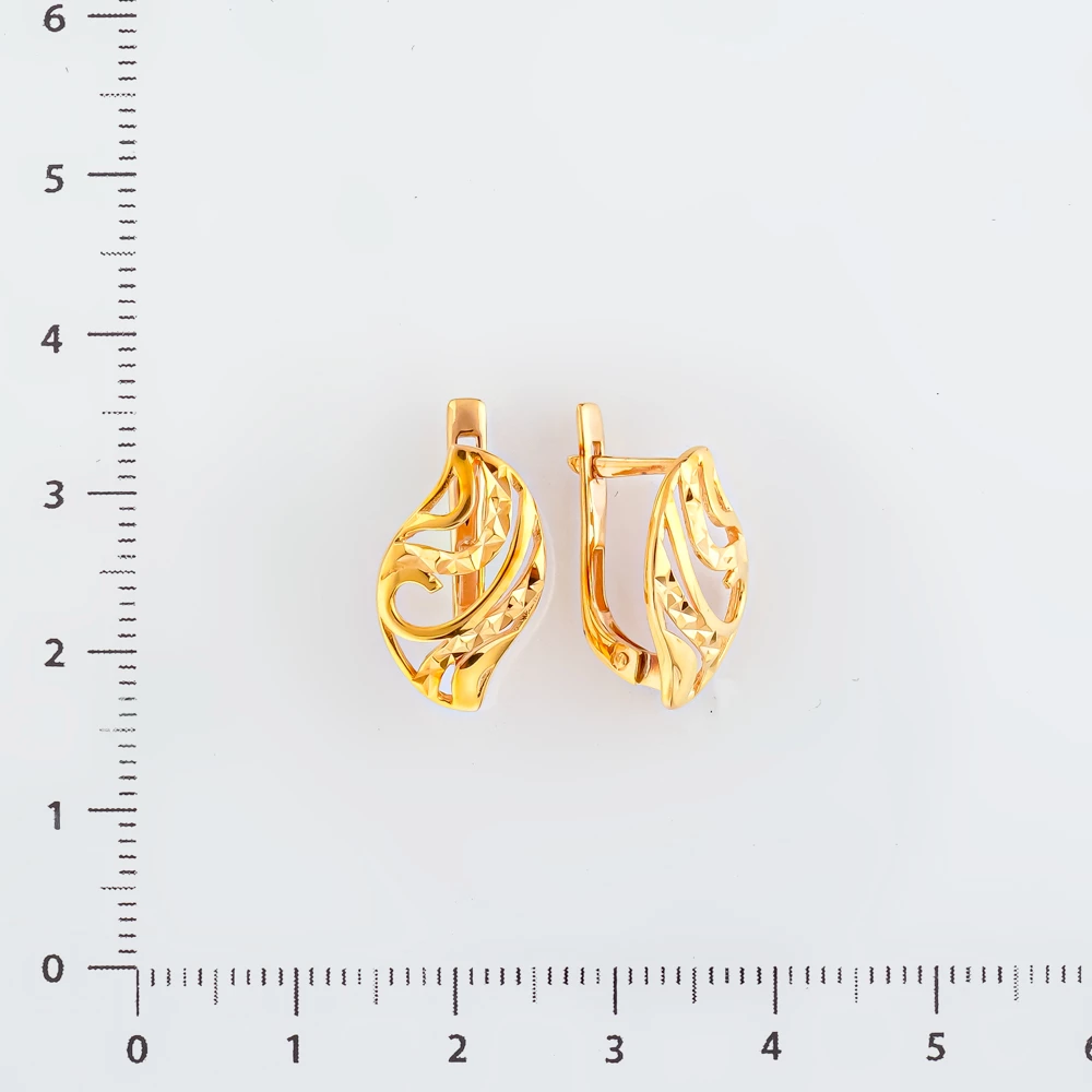 Серьги из красного золота 585 пробы