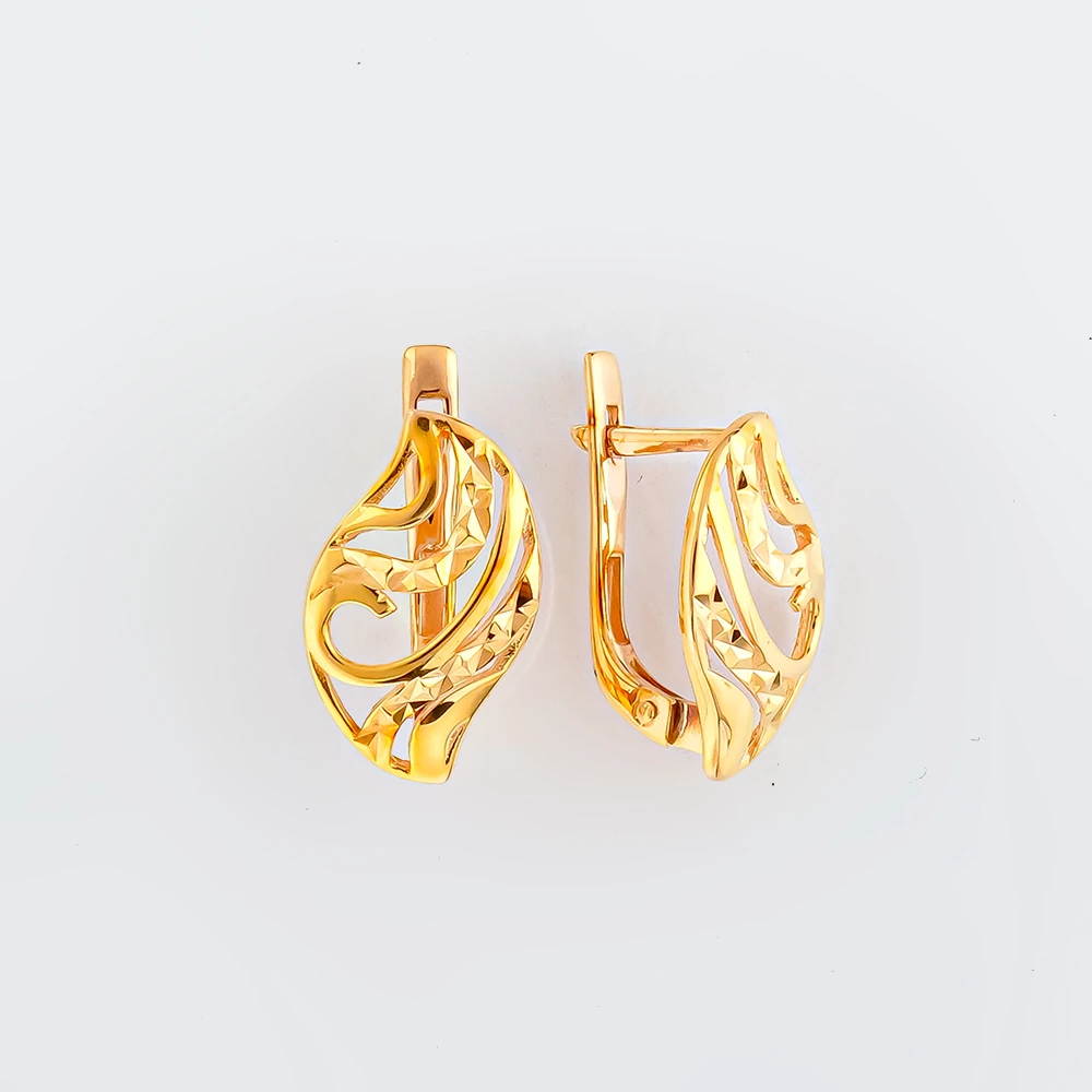 Серьги из красного золота 585 пробы