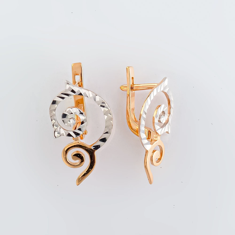 Серьги из красного золота 585 пробы