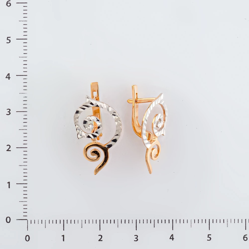 Серьги из красного золота 585 пробы
