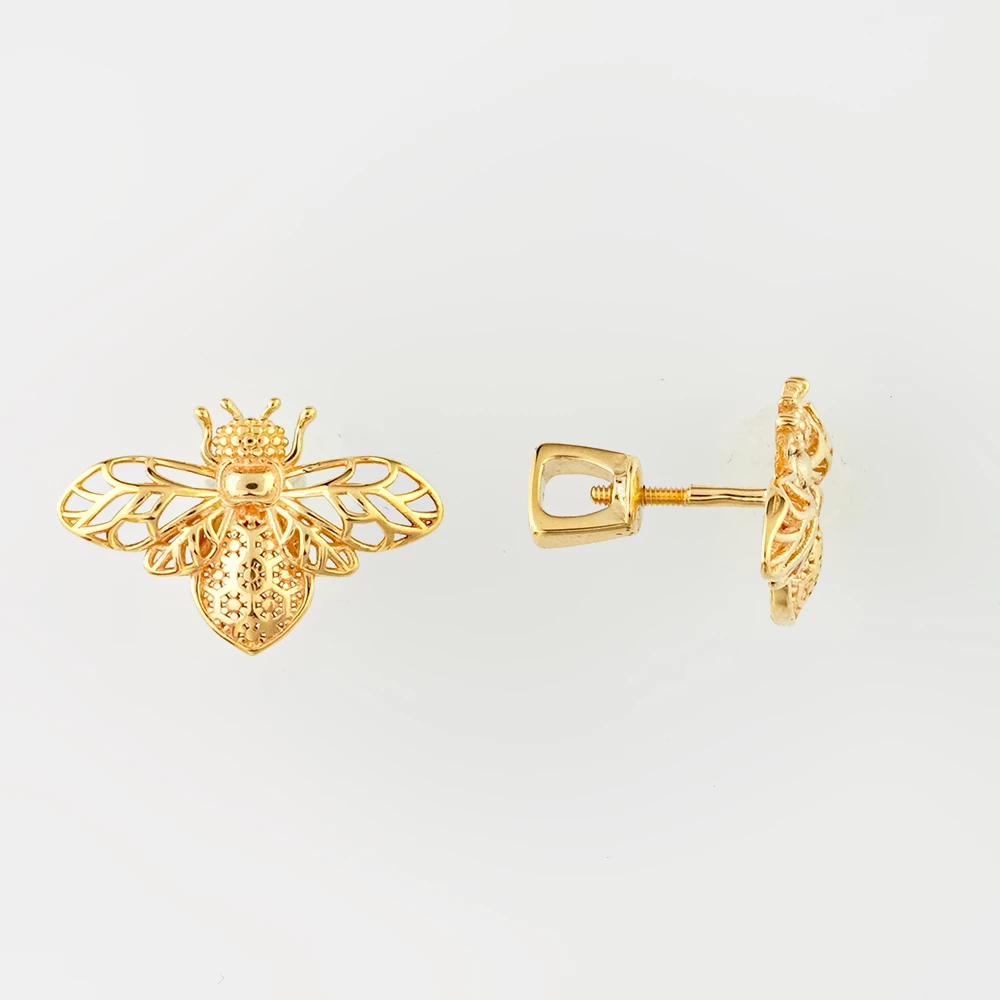 Серьги из желтого золота 585 пробы