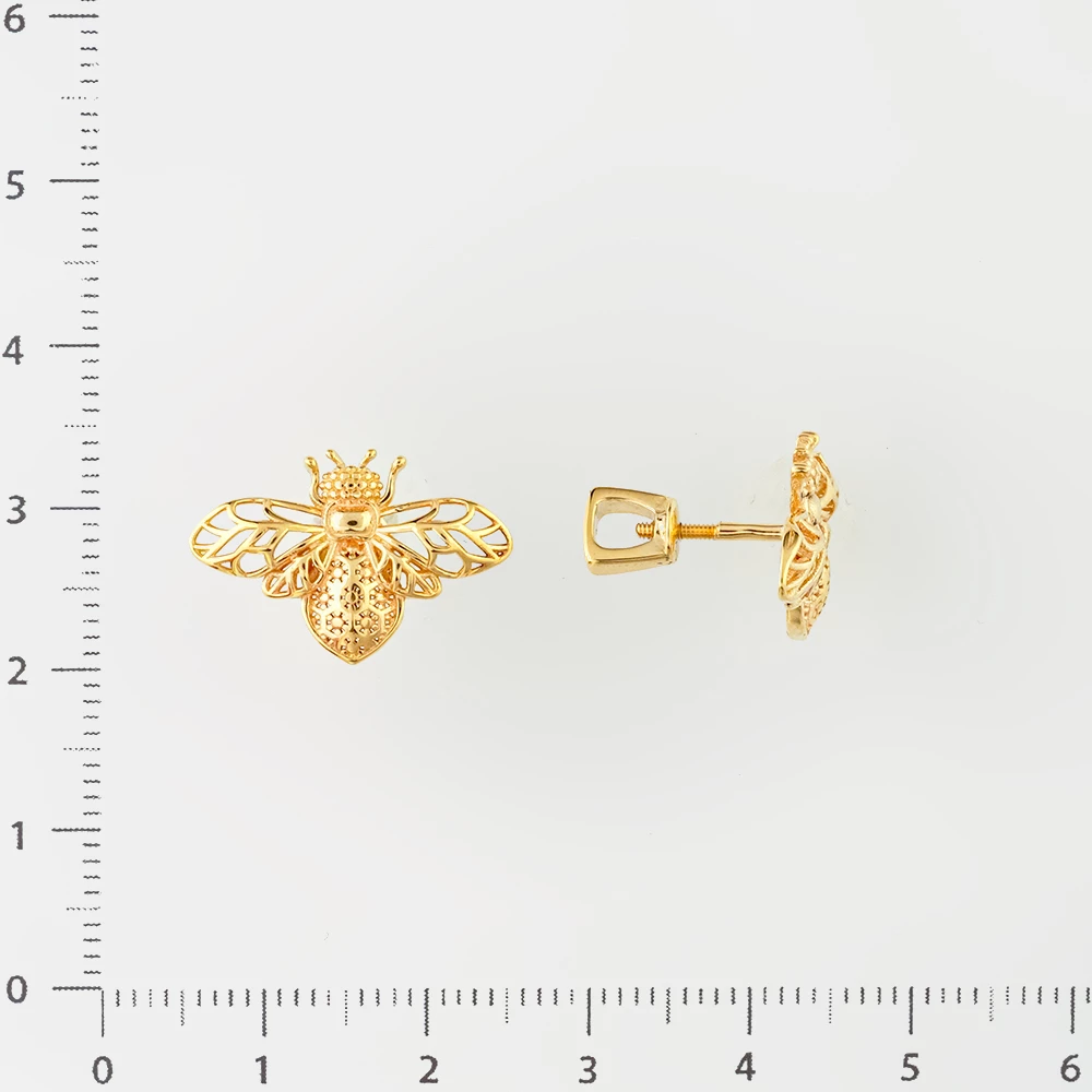 Серьги из желтого золота 585 пробы