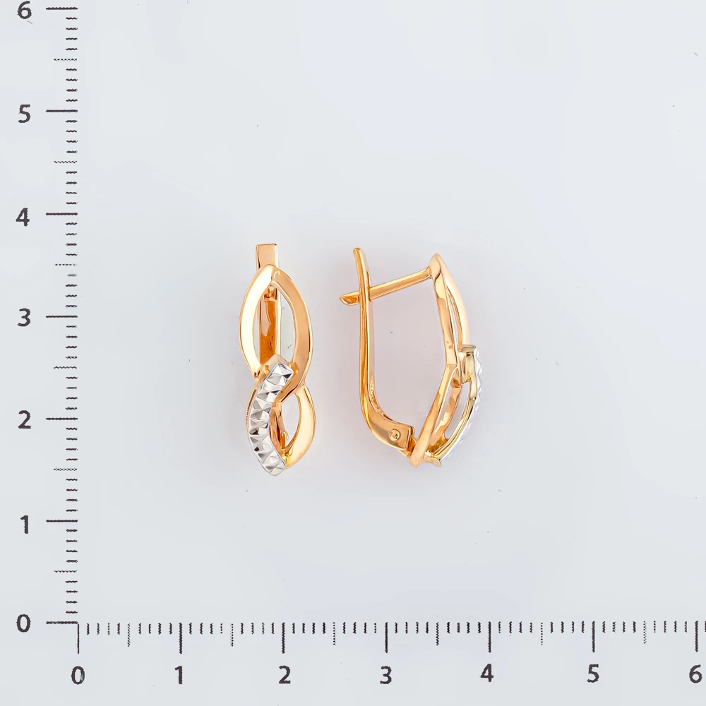 Серьги из красного золота 585 пробы
