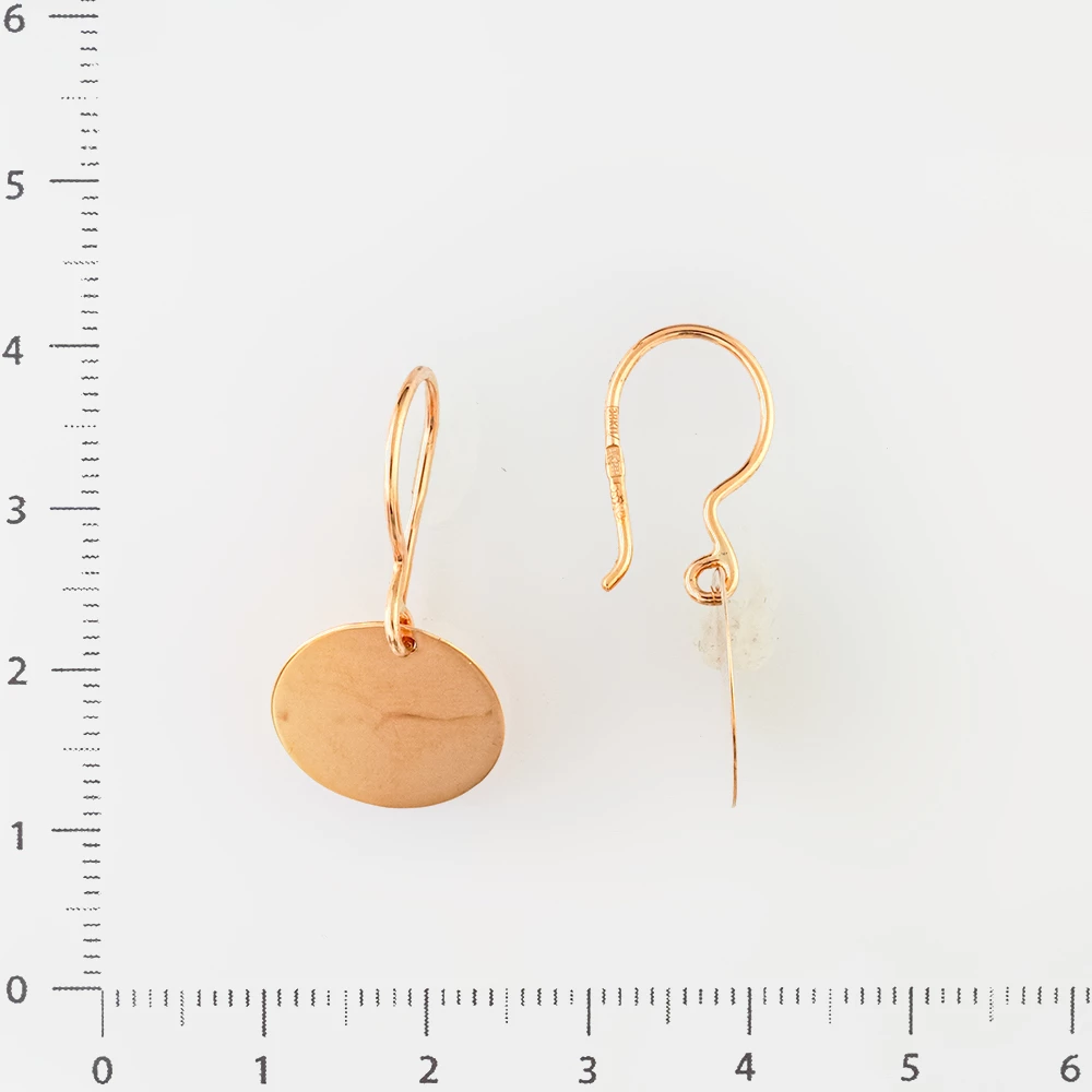 Серьги из красного золота 585 пробы