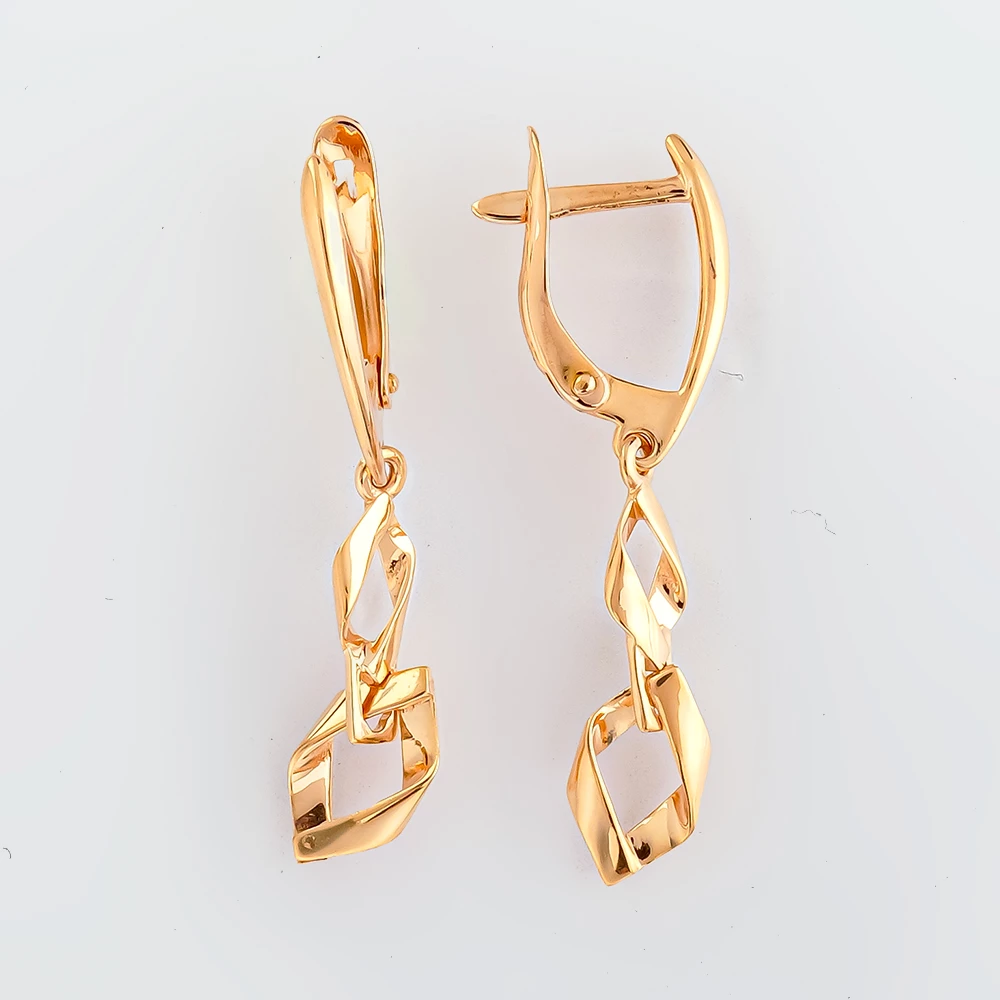 Серьги из красного золота 585 пробы